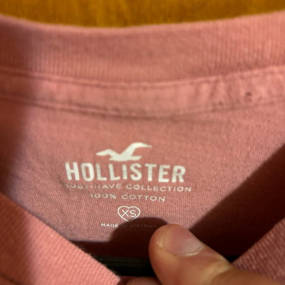 Hollister Pink Modern Stripe T-shirt XS - Picture 7 of 12